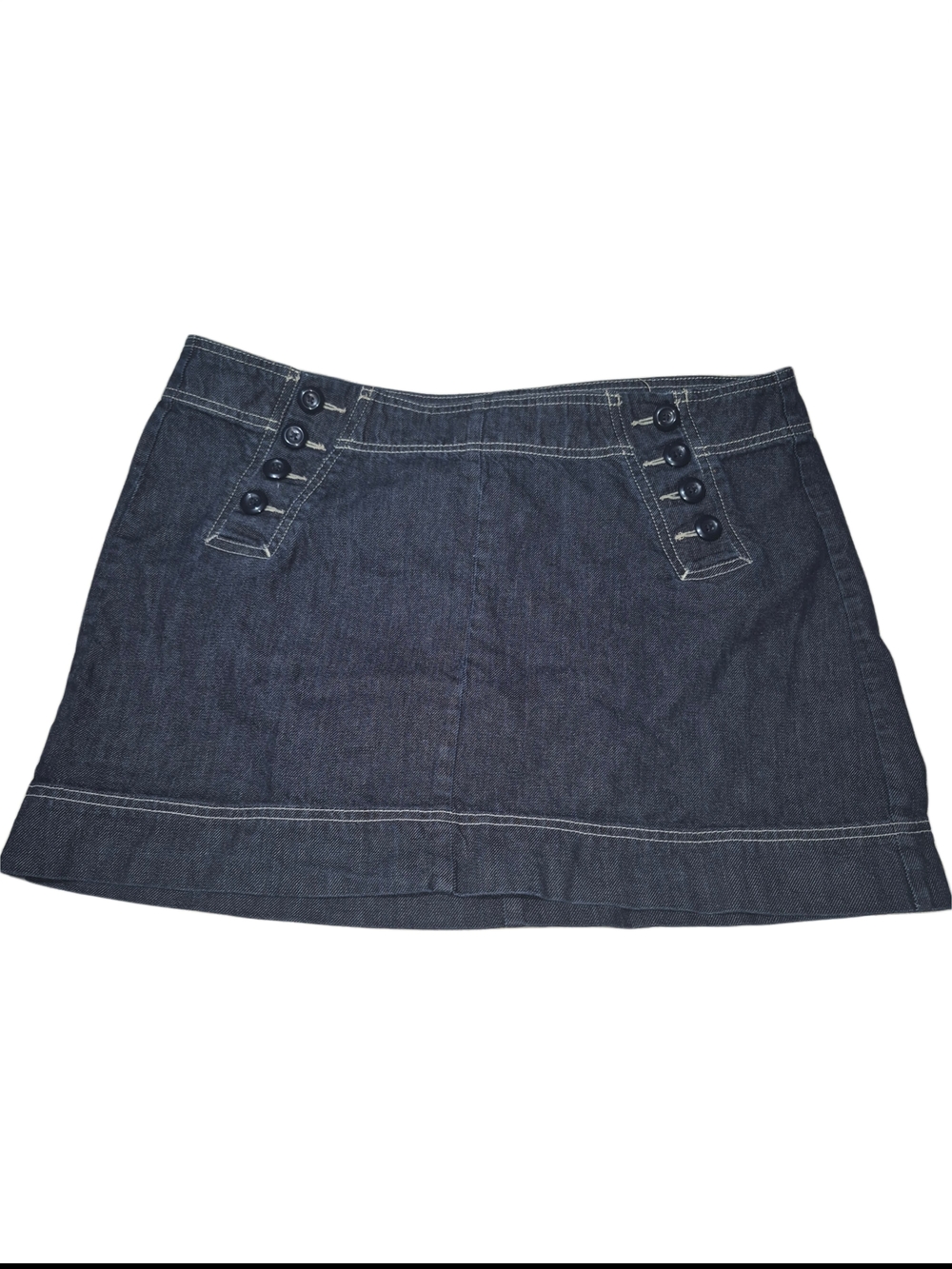 Gap Dark Blue Denim Button-front Women's Mini Skirt Size 16